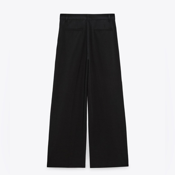 NWOT - Zara black linen blend full length pants - Picture 6 of 8